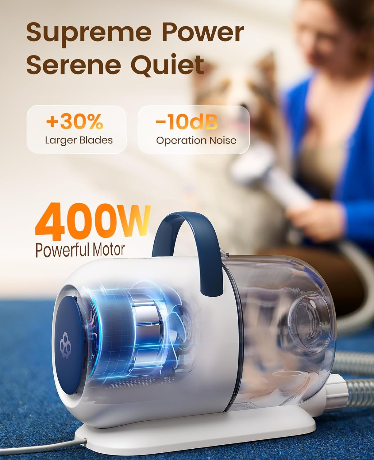 oneisall-dog-grooming-vacuum-15000pa-suction-captures-99-pet-hair-to-reduce-shedding-dog-grooming-clippers-quiet-brush-59db-with-4-accessories-2l-dust-canister-for-home-cleaning
