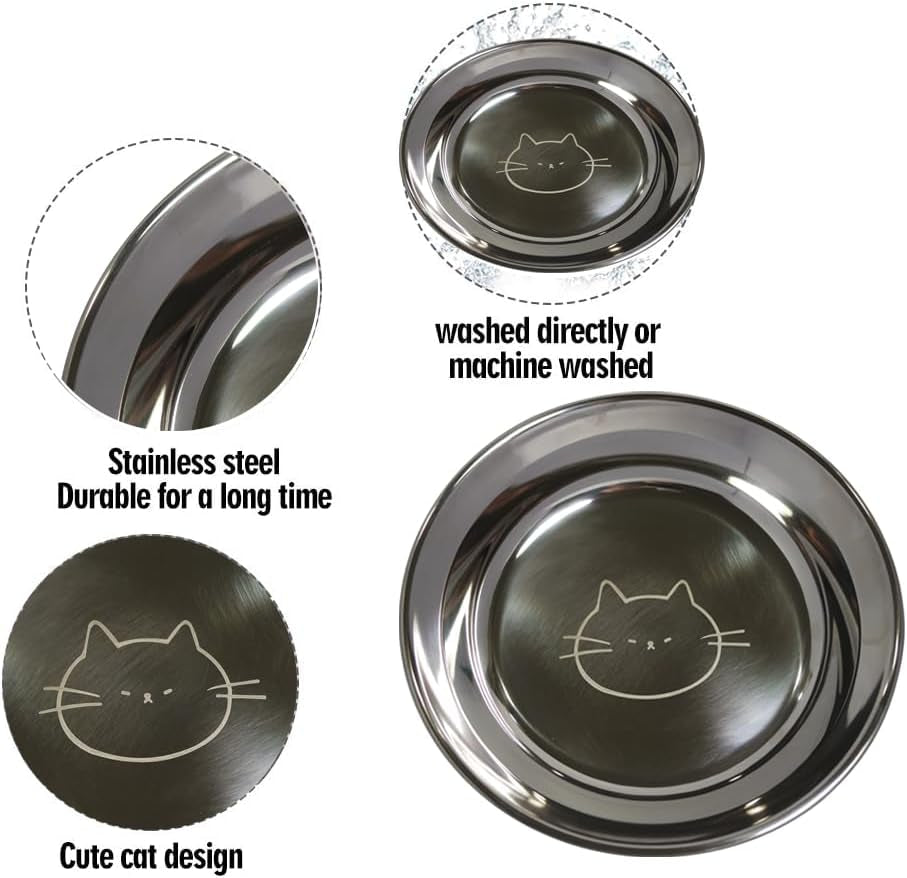 stainless-steel-cat-bowls-food-dishes-for-indoor-cats-cats-shallow-whisker-friendly-6-4inches-cat-food-water-dishes-bowls-whisker-fatigue-relief-dishwasher-safe-2pcs