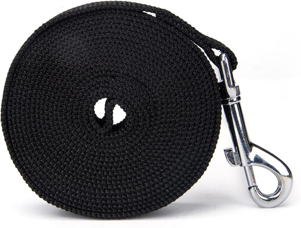 Strong Durable Nylon 10Ft Long Dog Training Leash, Traction Rope, 1 Inch Wide, for Small and Medium Dog (Black, 10 Feet)8
