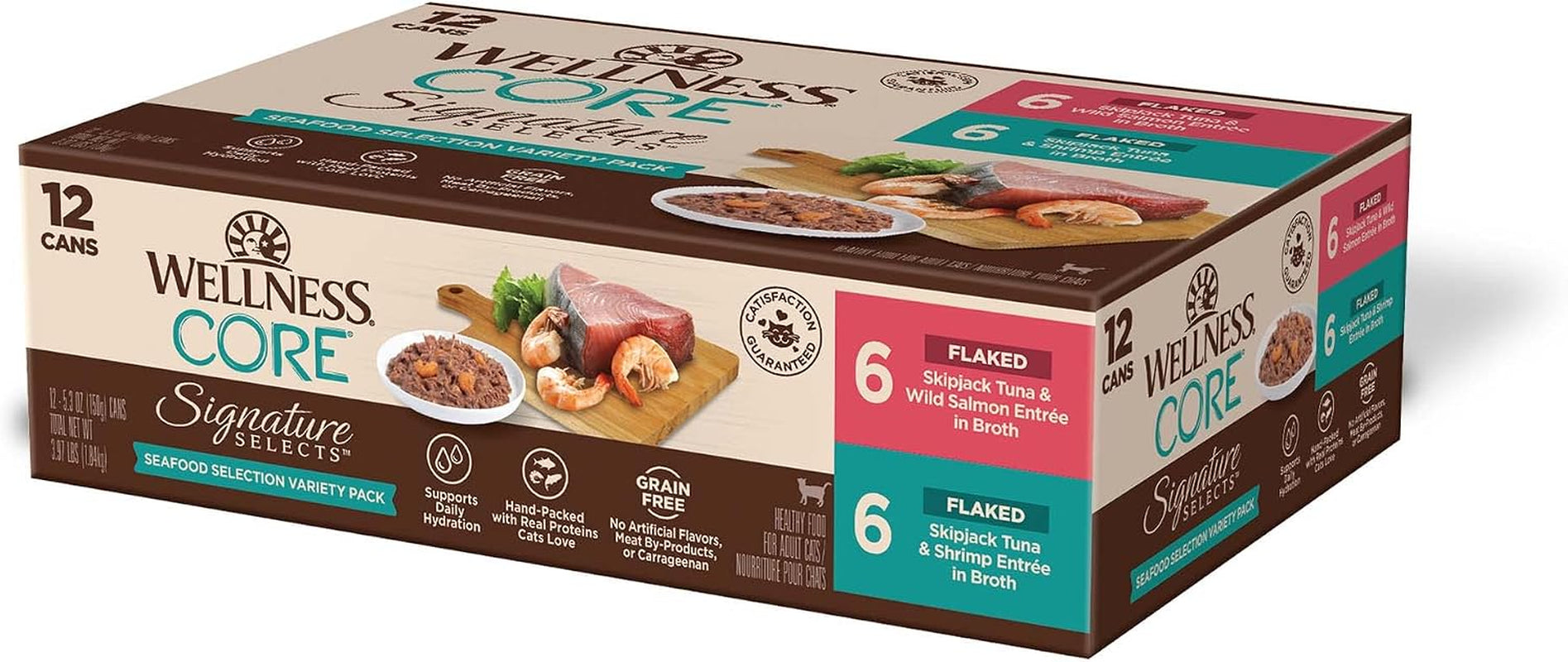 wellness-core-signature-selects-variety-pack-adult-canned-wet-cat-food-natural-protein-rich-grain-free-poultry-recipes-2-8-oz-pack-of-8-cans