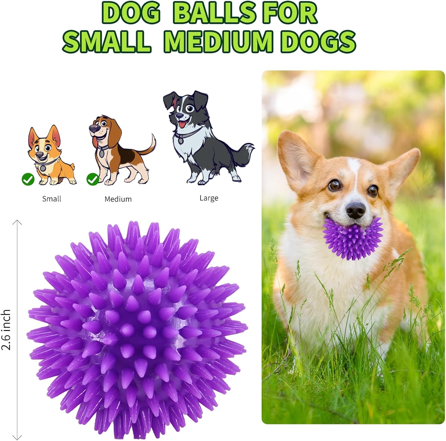 pweituoet-2-5-squeaky-dog-balls-for-small-medium-dogs-6-pack-small-dog-chew-toys-with-spike-puppy-toys-for-teeth-cleaning-and-training-green-6-pack