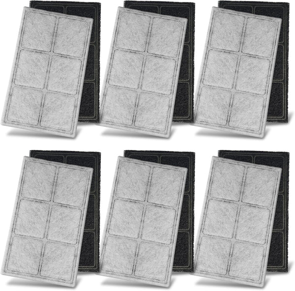 Cat Water Fountain Replacement Carbon Filters, Pack of 12 | Compatible with Petsafe Drinkwell Platinum Pet Fountain, Premium Pet Water Fountain Dog Water Bowl Dispenser Charcoal Filter1