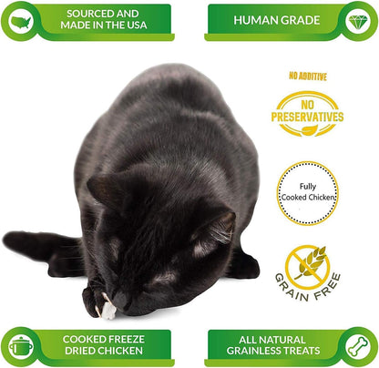 Life Essentials by Cat-Man-Doo | Chicken Littles - 5Oz Bag | Freeze Dried Chicken Cat & Dog Treats | Healthy, Single Ingredient, Training Treats, High Protein | Cooked, Diced & Freeze Dried, Healthy Chicken Cat Treats & Small Dog Treats, High Protein Pet Treats and Toppers, Made in USA4