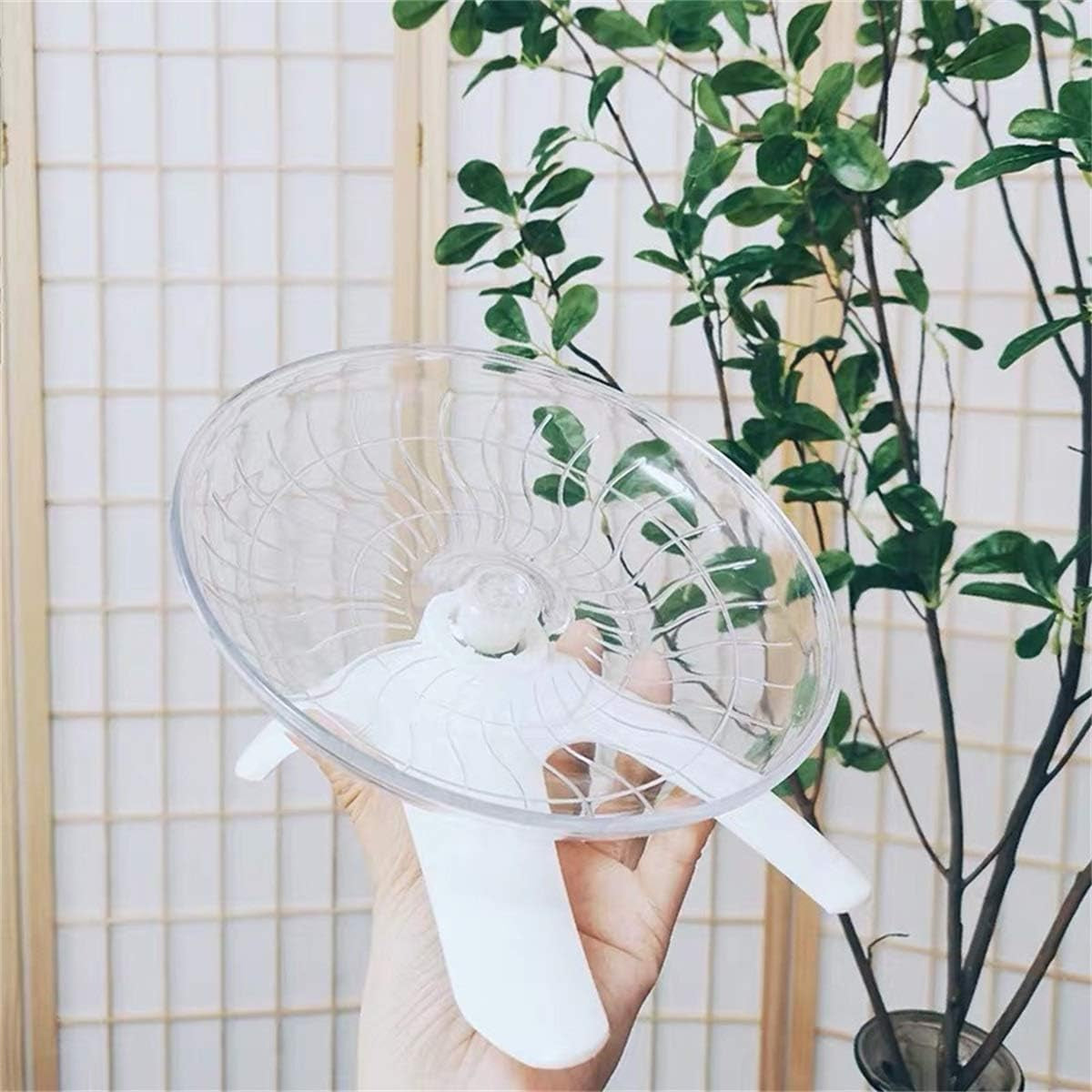hamster-flying-saucer-silent-running-exercise-wheel-for-hamsters-gerbils-mice-hedgehog-and-other-small-pets-silent-running-wheel-hamster-wheel-white