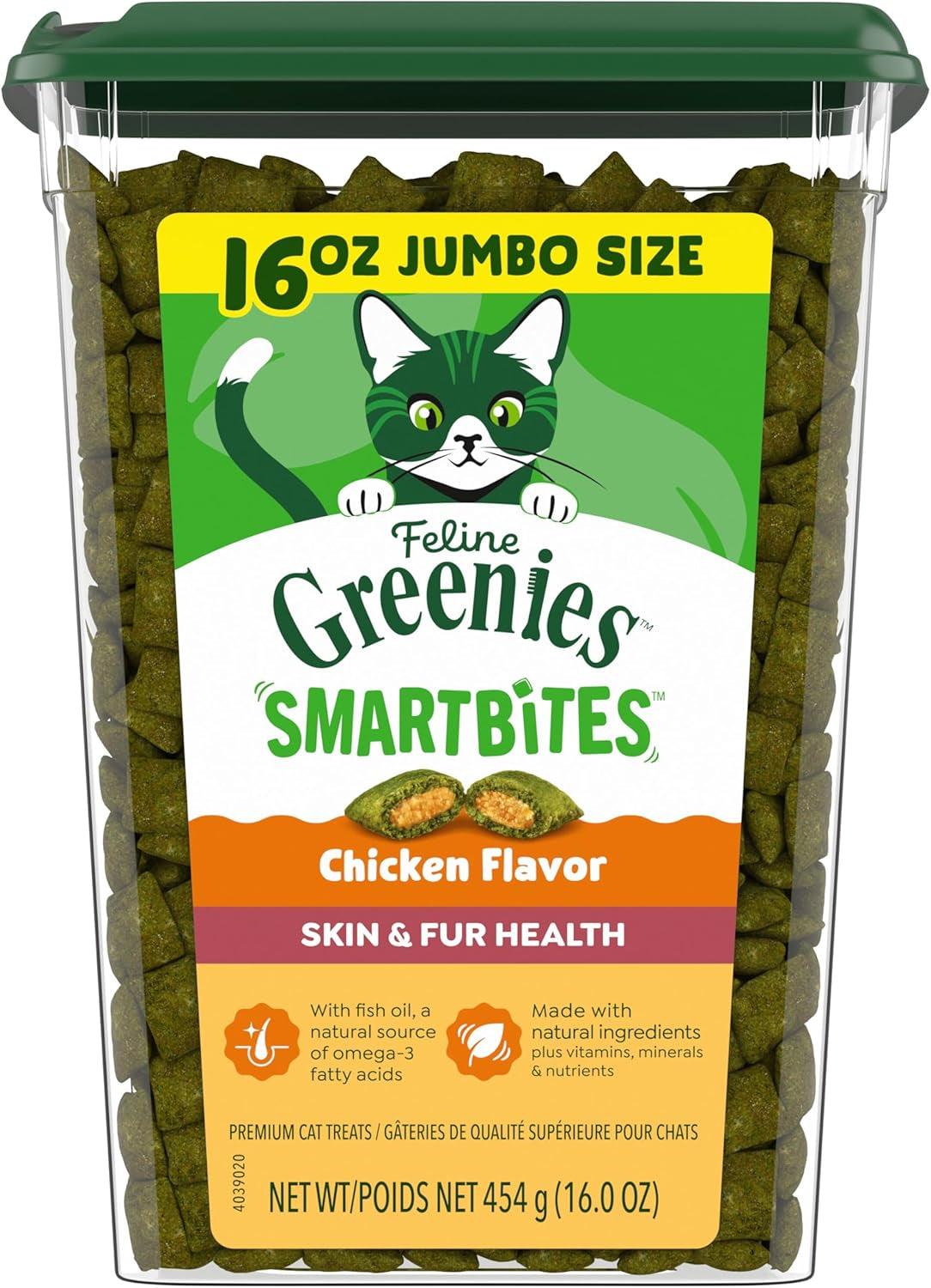 greenies-feline-smartbites-skin-fur-health-cat-treats-salmon-4-6-oz-fish-oil-flaxseed-omega-3s-no-artificial-flavors-or-preservatives-under-2-calories-per-treat-crunchy-soft