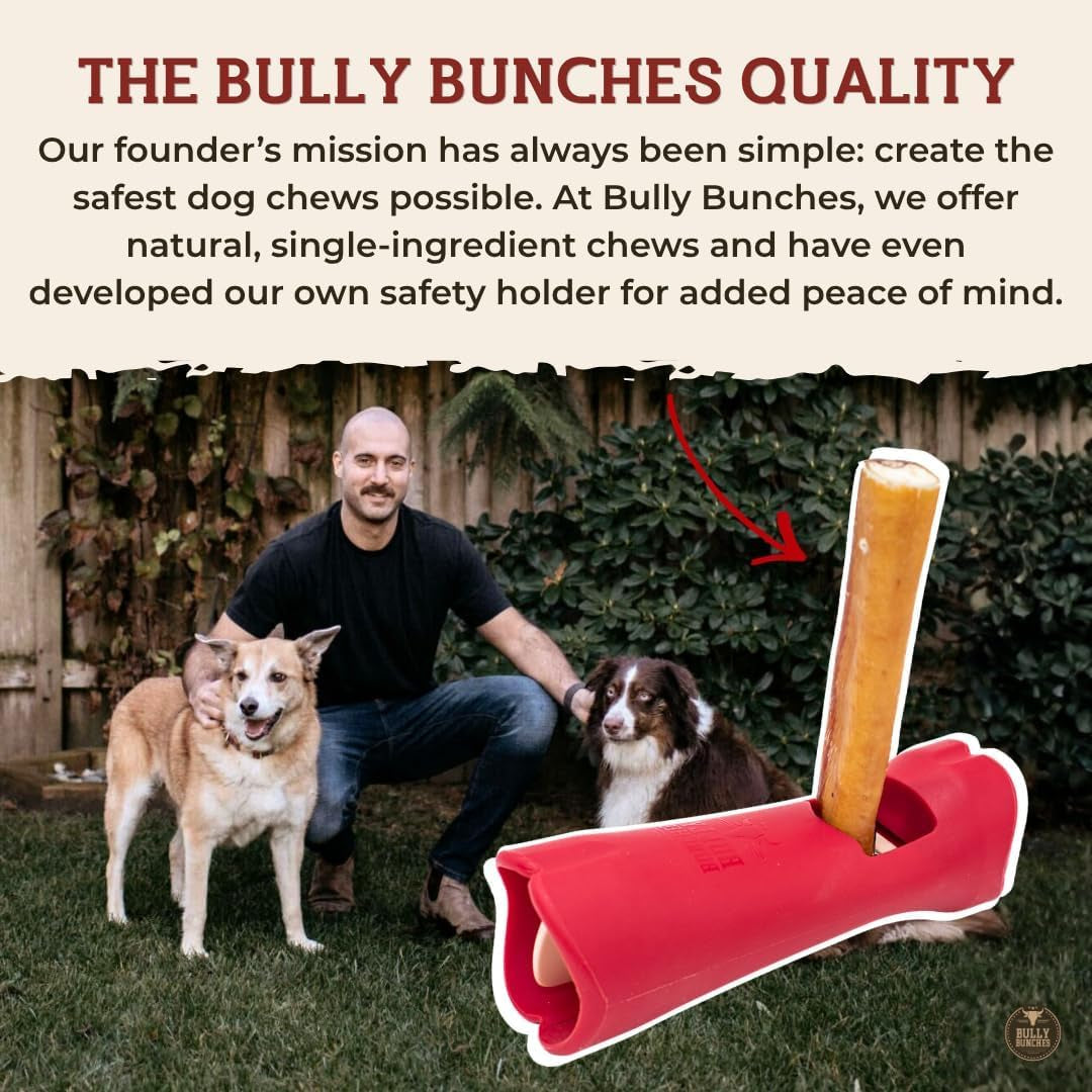 bully-bunches-premium-6-standard-5-pack-odor-free-bully-sticks-for-small-to-medium-dogs-puppies-consistently-sized-long-lasting-chews-for-oral-care-all-natural-100-beef-dog-treats