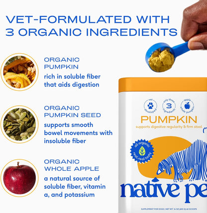 Native Pet Goat Milk Powder for Dogs (120 Scoops) & Pumpkin Powder for Dogs (60 Scoops) - Organic Goat Milk Food Topper for a Healthy Digestive System & Organic Pumpkin Fiber5