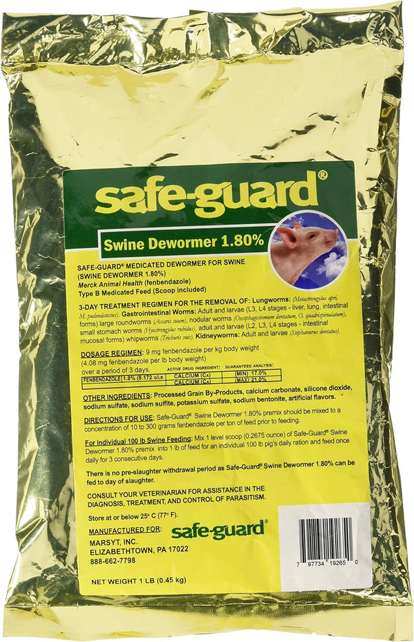 MERCK Animal Health MFG 184311 1 LB Safe-Guard 1.8% Swine Scoop1