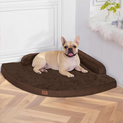 MEKIY Orthopedic Waterproof Dog Bed with Sides for Extra Large Sizes Dogs | Egg Crate Foam, Waterproof Liner, Anti-Slip Bottom, Space-Saving, Perfect for Corners and Sofa Edges, 40 X 40 Inch33