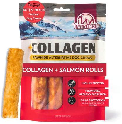 Wild Eats Real Duck Collagen Bully Sticks for Dogs, 25 Pack, Rawhide Free | No Hide Chew Treat Made without Grain, 5 Inch Size, High Protein, Satisfies Natural Gnawing Urges, Suits All Breeds20