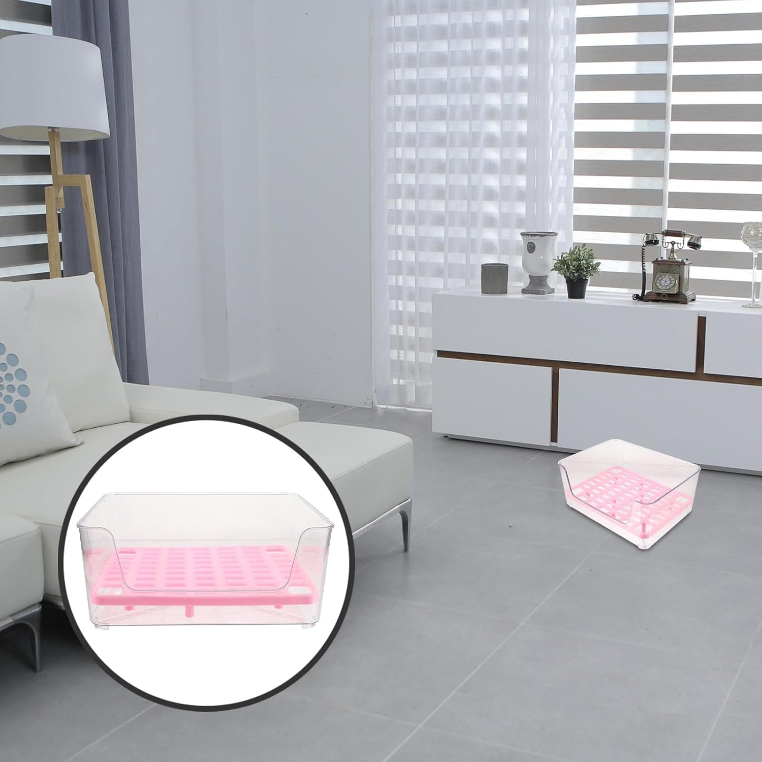 minkissy-pet-litter-box-medium-pink-acrylic-anti-splash-kitten-litter-pan-potty-elevated-cat-toilet-for-indoor-housebreaking