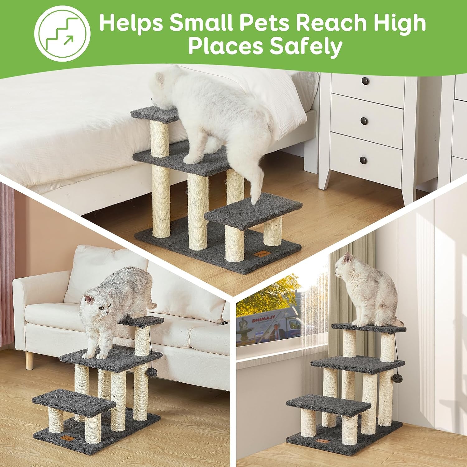 pawque-dog-stairs-cat-scratching-post-pet-steps-for-high-beds-couch-high-strength-boards-holds-up-to-150-lbs-for-indoor-small-cats-kittens-dogs-climbing-playing-3-combination-options-3-steps