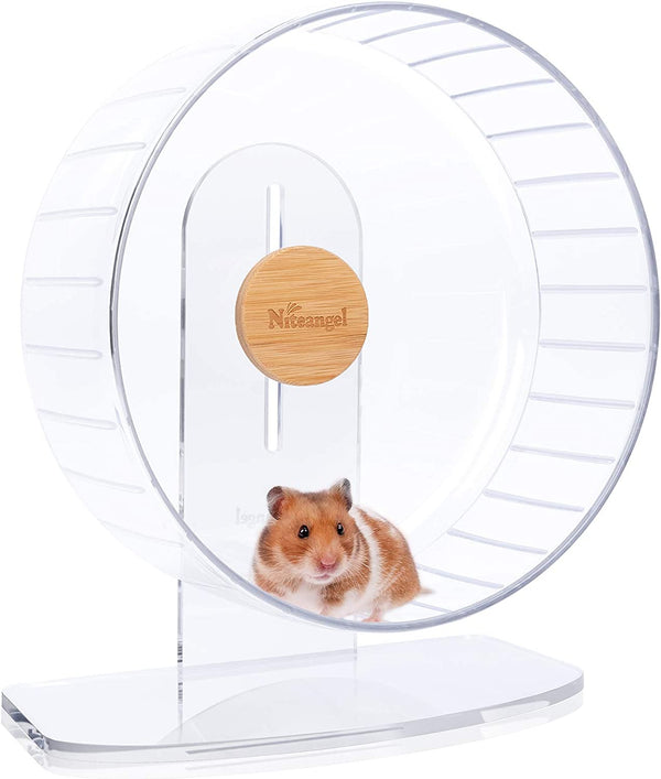 Niteangel Super-Silent Hamster Exercise Wheels: Quiet 10 Inch Running Wheel | Can 10.6-13.4" Adjustable Height - No Bend Back Spinner Running for Dwarf Syrian Hamster Gerbils Mice or Other Small Animal14
