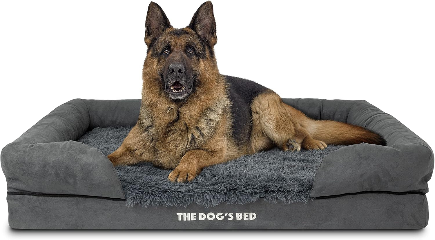the-dog-s-bed-orthopedic-memory-foam-dog-bed-with-bolsters-for-large-dogs-high-density-support-mattress-low-front-entry-removable-washable-cover-oxford-fabric-blue-with-dark-red-trim-large