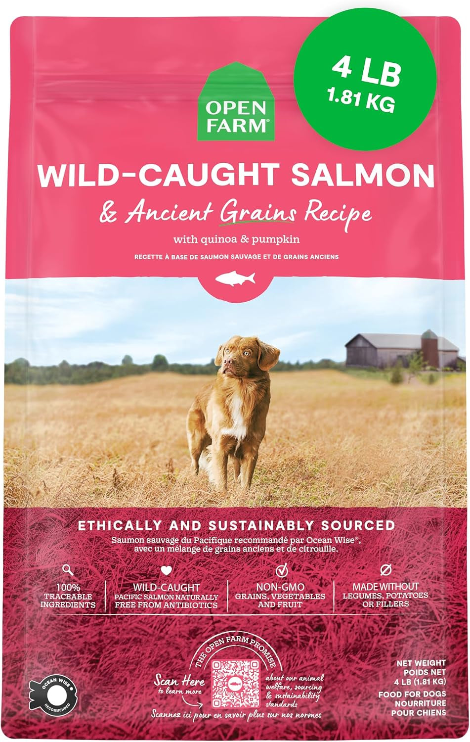 open-farm-ancient-grains-dry-dog-food-wild-caught-salmon-kibble-22lb-bag-all-life-stages-all-breed-sizes-protein-rich-nutrient-dense-100-traceable-ingredients-non-gmo-fruits-veggies