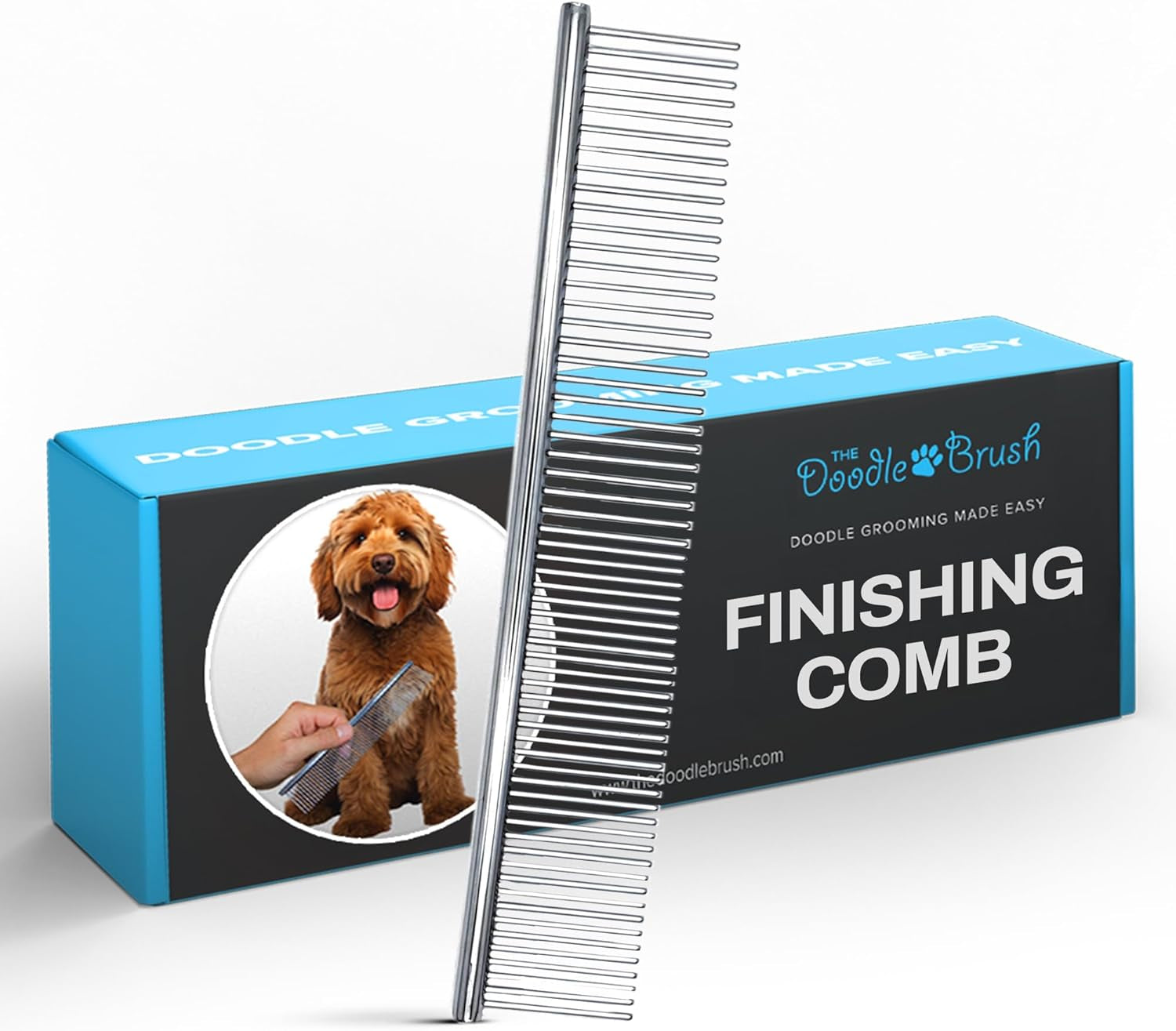 the-doodle-brush-metal-dog-combs-for-grooming-matting-finishing-comb-large-stainless-steel-dog-grooming-comb-removes-knots-tangles-mats-poodles-labradoodle-cockapoo-pet-combs-gentle-care