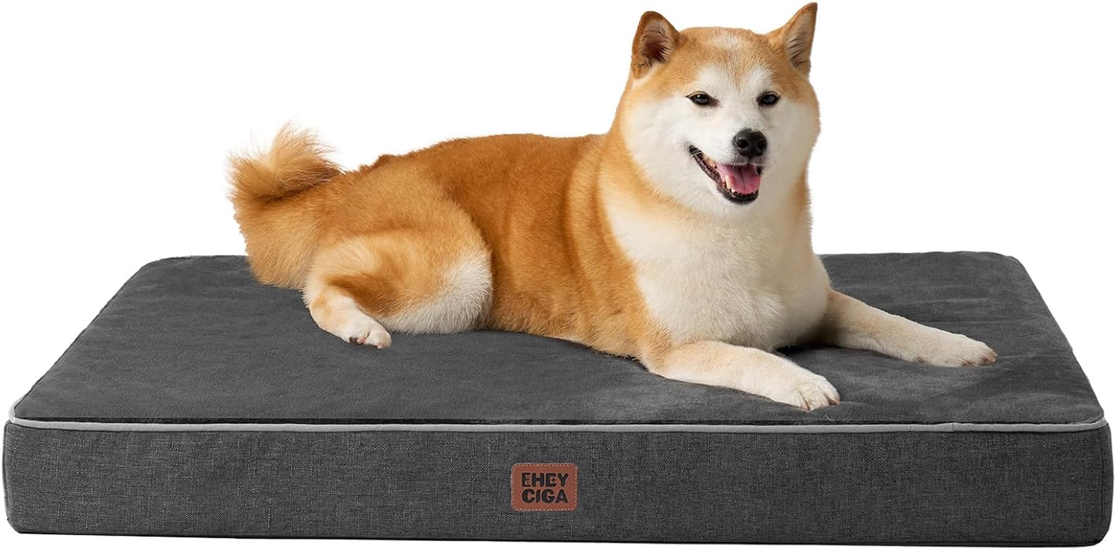 eheyciga-medium-memory-foam-dog-crate-bed-washable-30x20inch-grey-high-density-egg-crate-foam-waterproof-liner-removable-easy-clean-cover-non-slip-bottom-fits-crate-floor-and-sofa