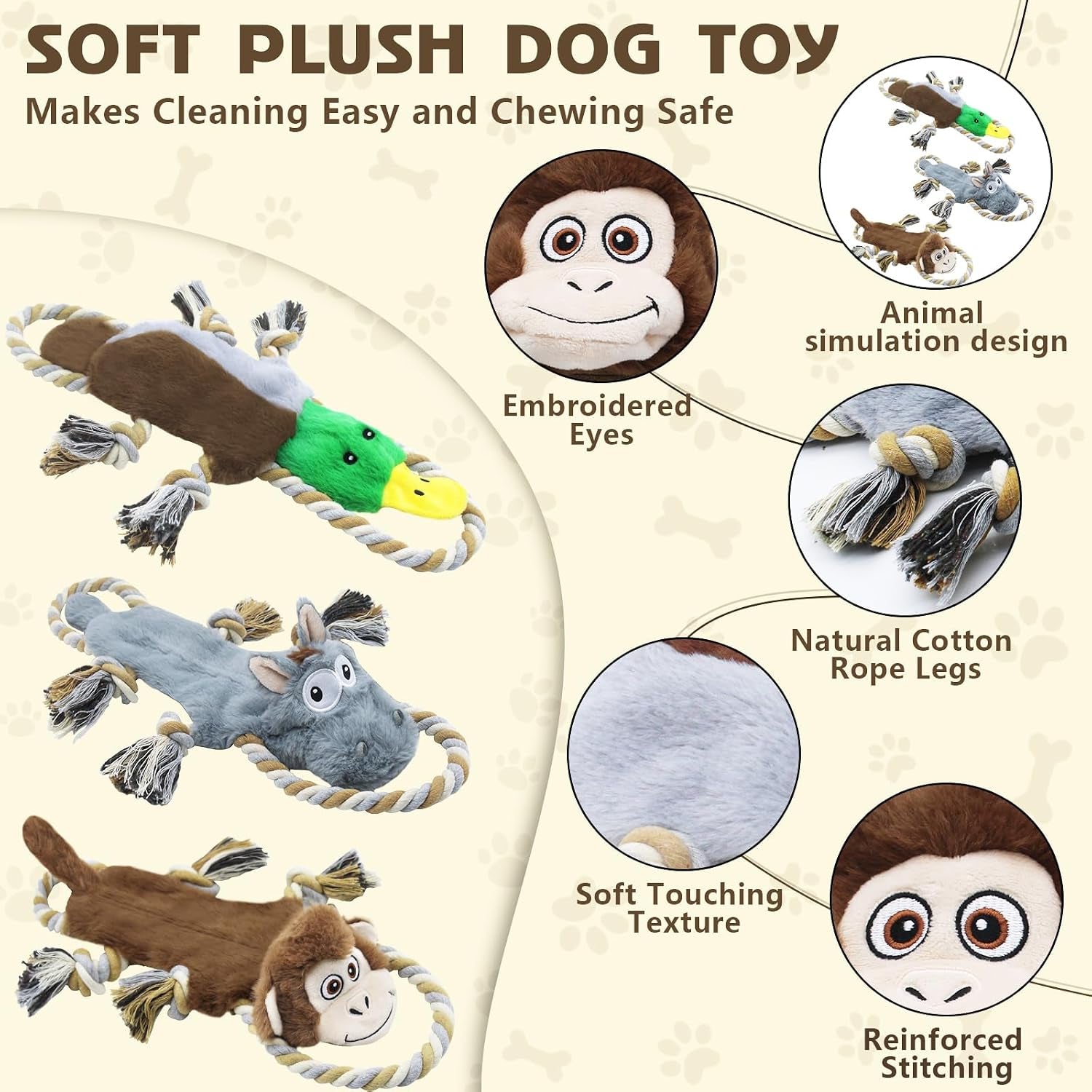 3-pack-no-stuffing-squeaky-dog-toys-tug-of-war-dog-toy-with-rope-interactive-squeaker-crinkle-paper-durable-for-teeth-cleaning-anxiety-relief-dog-gifts-for-small-medium-dog
