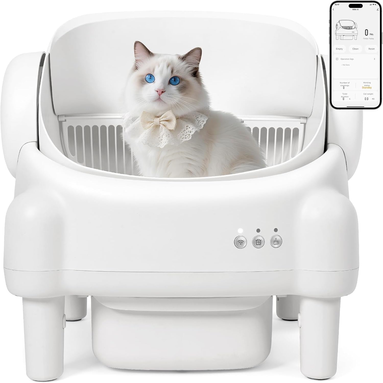paruuntys-self-cleaning-litter-box-open-top-automatic-litter-box-with-app-control-for-multiple-cats-safety-sensors-protection-odor-control-includes-2-roll-liners-large-waste-bin-cream-white