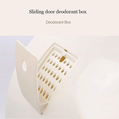 Dog Potty Training Toilet ﻿ Closed Cat Litter Basin Large Space Toilet Ears Fully Enclosed Sand Pot(S)4