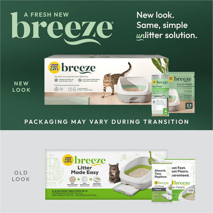 Purina Tidy Cats Litter Box System, BREEZE System Starter Kit Litter Box, Litter Pellets & Pads2