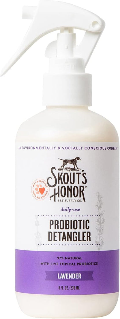 SKOUT'S HONOR Probiotic Dog Detangler Spray - Dog of The. Woods, 8 Oz | Hydrating and Conditioning with Avocado Oil, 97% Natural, Microbiome-Friendly, Paraben and Sulfate-Free13