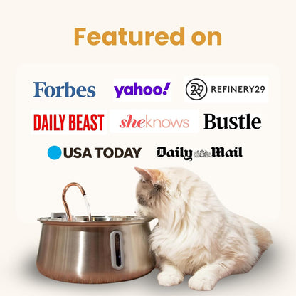 The Kittyspout Stainless Steel Wireless Cat Water Fountain, 4L/108Oz3