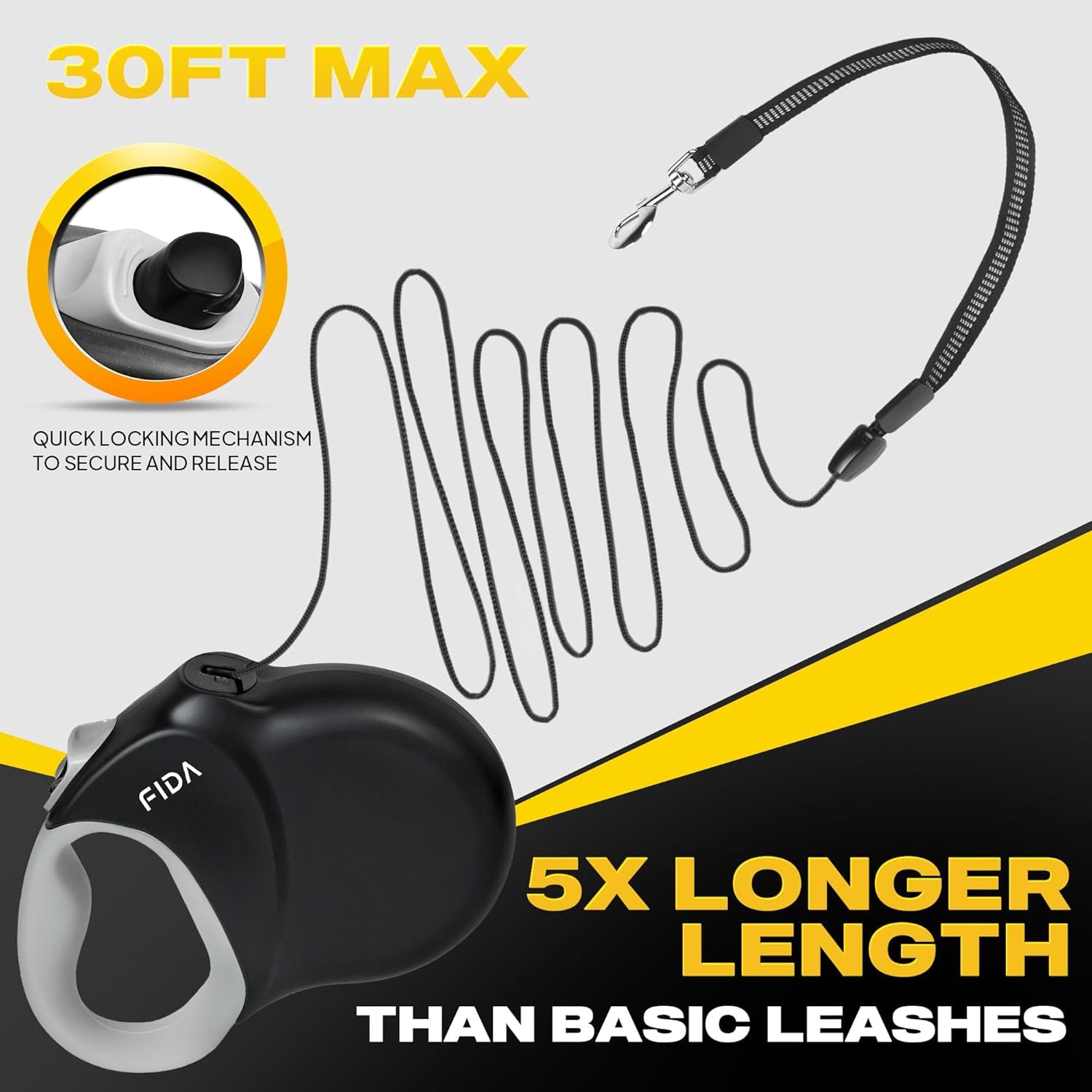 fida-upgraded-retractable-dog-leash-30ft-heavy-duty-pet-walking-leash-for-medium-large-breed-up-to-110-lbs-360-tangle-free-long-retract-dog-lead-soft-grip-one-hand-brake-black