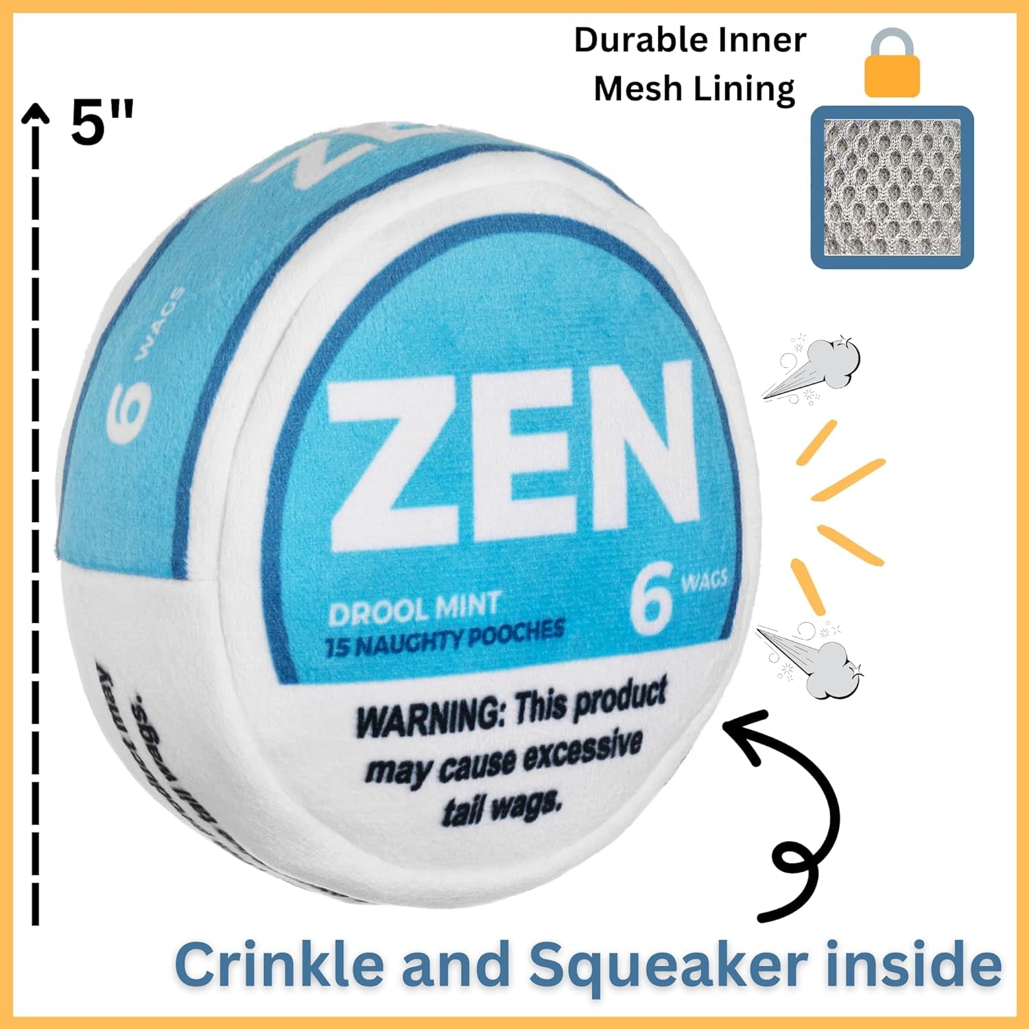 nestpark-zen-pupper-deckies-parody-dog-toy-plush-squeaky-and-crinkle-funny-dog-toy-drool-mint