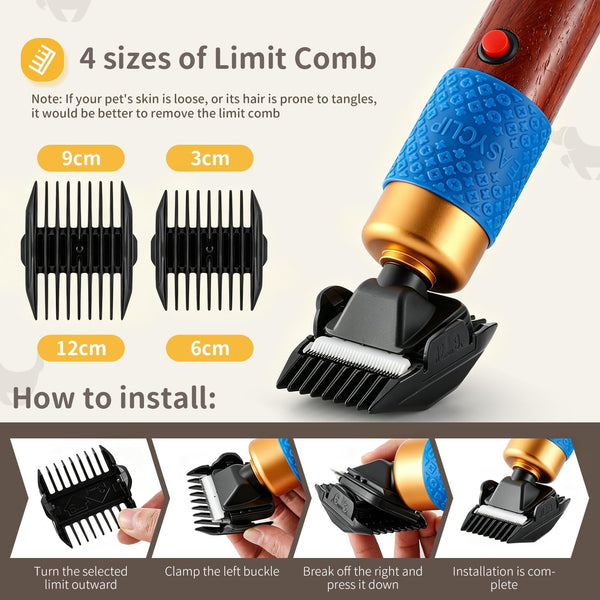 Dog Shears Clippers for Grooming Sheep Shears for Dogs with Thick Hair | 200W Pet Clipper Kit with Spare Blade, Low Noise&Vibration for Cat Sheep Dog 110-240V5
