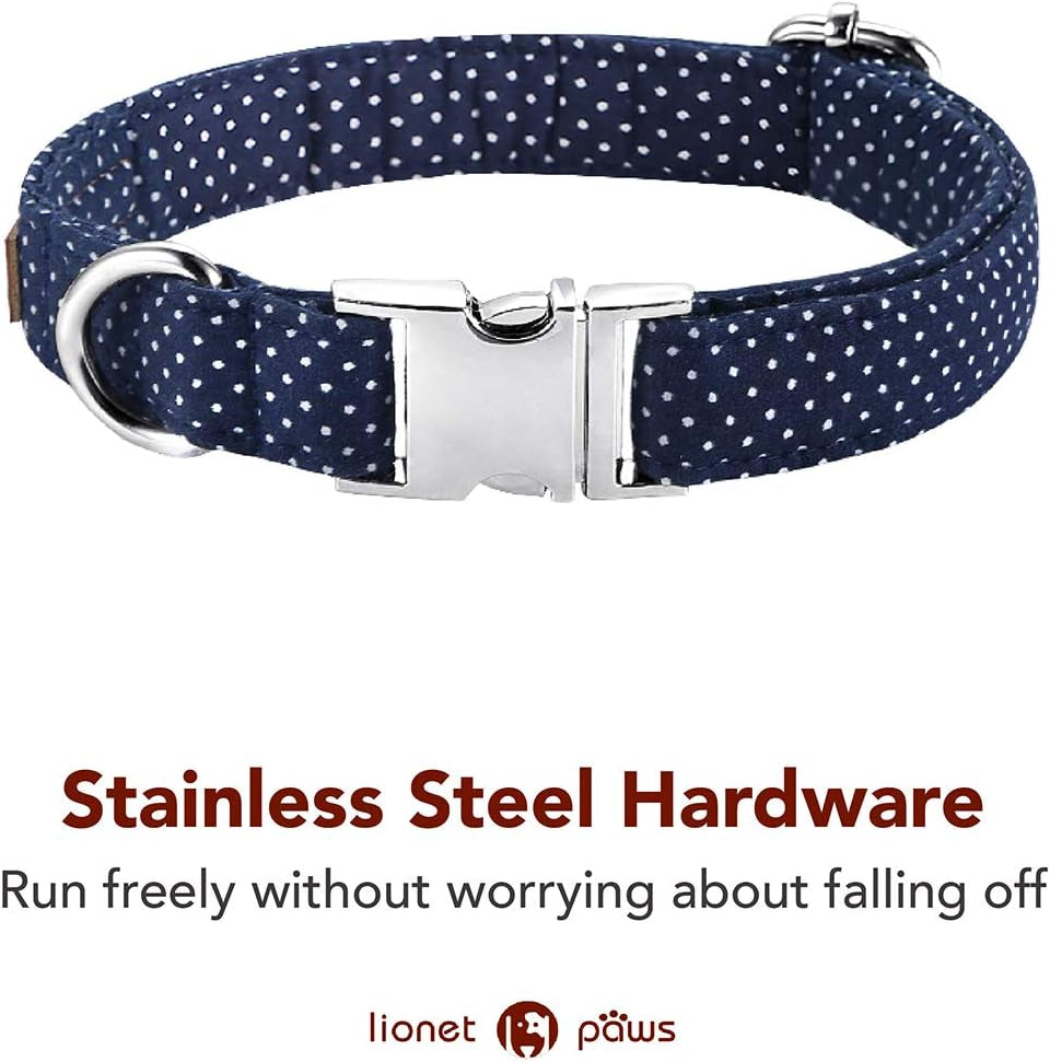 lionet-paws-boy-dog-collar-with-bowtie-comfortable-adjustable-cute-navy-blue-bow-tie-collar-for-male-dogs-gift-xlarge-neck-16-26-inches