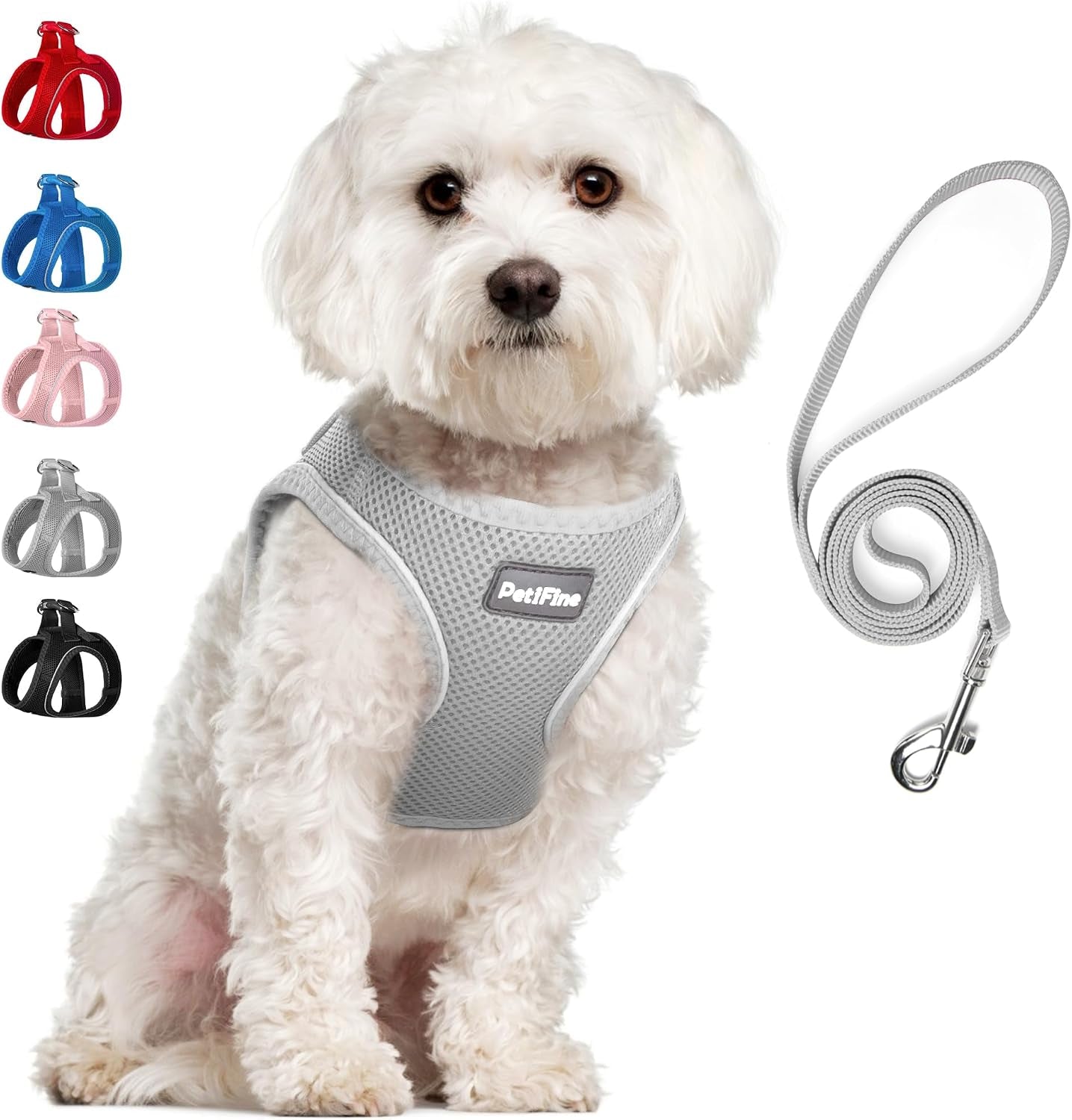 small-dog-harness-and-leash-set-breathable-step-in-puppy-cat-harness-xs-reflective-for-safe-easy-walking-soft-light-puppy-vest-escape-proof-no-pull-harness-for-dogs-all-weather-air-mesh-harness