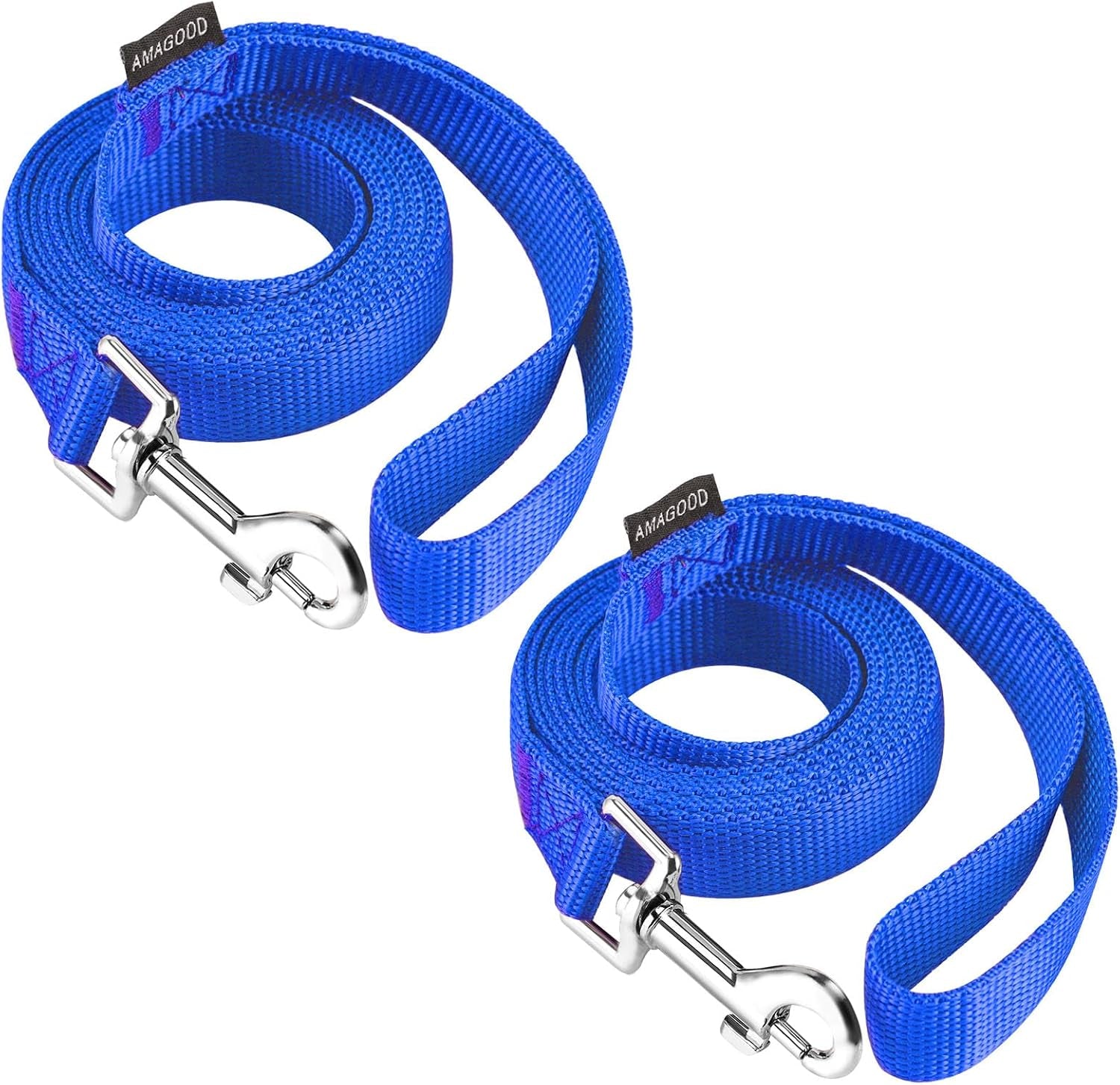 amagood-6-ft-puppy-leash-strong-traditional-style-with-easy-to-use-collar-hook-great-for-small-medium-and-large-dogs-5-8in-x-6-ft-purple