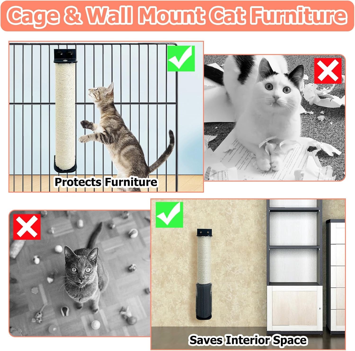 cat-scratching-post-wall-mounted-2-pack-cage-mount-cat-scratcher-2-in-1-natural-sisal-kitty-scratch-posts-with-self-groomer-massager-for-scratch-and-climbing-15-7x2-7in-white