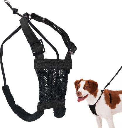 Sporn No Pull Dog Harness, Durable Nylon Mesh Harness for Large Dogs, No Choke Design, Padded Restraint Sleeves, Adjustable Fit, Easy On/Off, Large/Xl for Extra Large Breeds, Black15