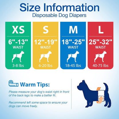 Pet Soft Disposable Male Wrap Dog Diaper,12Pcs,Xs5