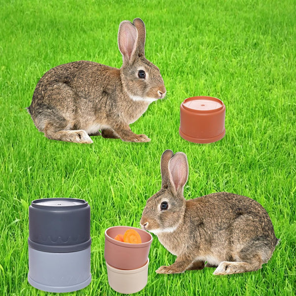 8 Pcs Stacking Cups for Rabbits, Multi-Colored Bunny Toys of Different Sizes, Nesting Cups Toys for Small Animals Hiding Food and Playing3