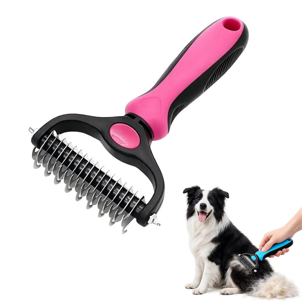 Dog Grooming Tool, Professional Deshedding Tool Dogs & Cats - Gentle, Efficient & Fur, Pet Grooming Brush, Dog & Cat Grooming Tool，Blue：Large10