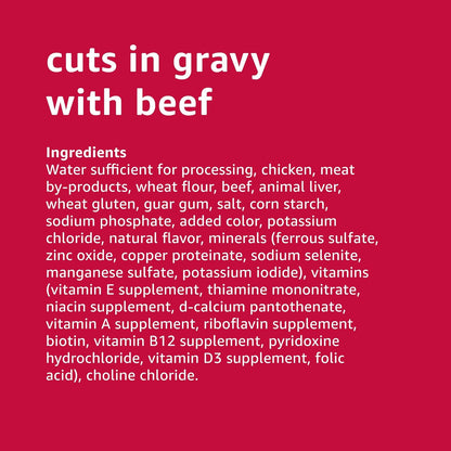Amazon Basics Wet Dog Food Variety Pack, Country Stew Flavor and Cuts in Gravy with Beef, Made with Natural Ingredients, 13.2Oz Cans (Pack of 12)4