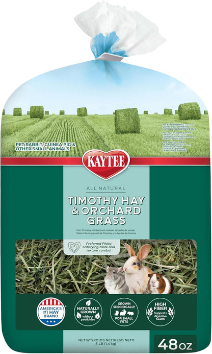 Kaytee Timothy Hay & Orchard Grass for Guinea Pigs, Rabbits & Other Small Animals, 48 Oz1