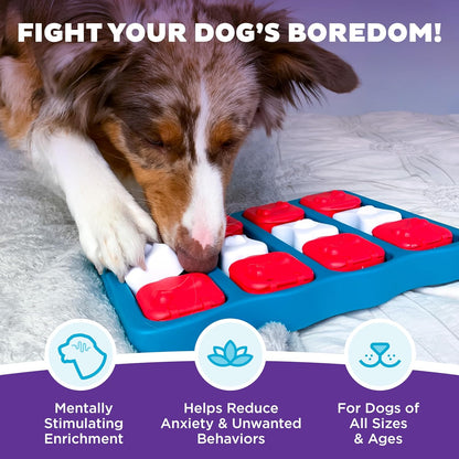Outward Hound by Nina Ottosson Dog Brick – Interactive Treat Puzzle Enrichment Toy, Level 2 Intermediate2