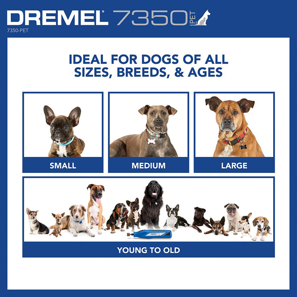 Dremel 7350-PET 4V Pet & Dog Nail Grinder, Easy-To-Use & Safe Nail Trimmer, Professional Pet Grooming Kit - Works on Large, Medium, Small Dogs & Cats3
