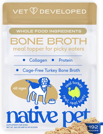 Native Pet Bone Broth for Dogs - Made with Real Beef Bone Broth, Dog Food Toppers for Picky Eaters - Provides Extra Hydration & Nutrition for Joint Strength, Immunity & Heart Health-48 Scoops17