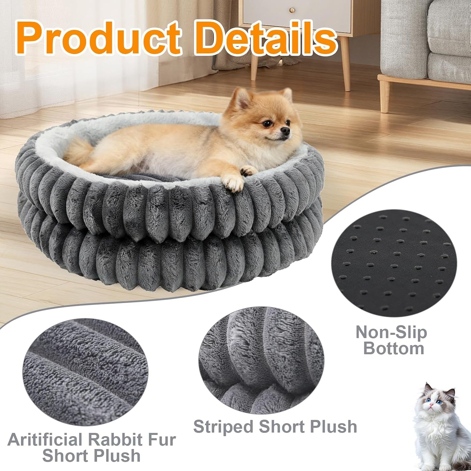 cat-beds-for-indoor-cats-washable-round-donut-dog-bedgrey-s-cute-fluffy-puppy-dogs-beds-for-small-dogs-cat-bed-with-anti-slip-bottom-round-dog-cat-beds-for-indoor-cats