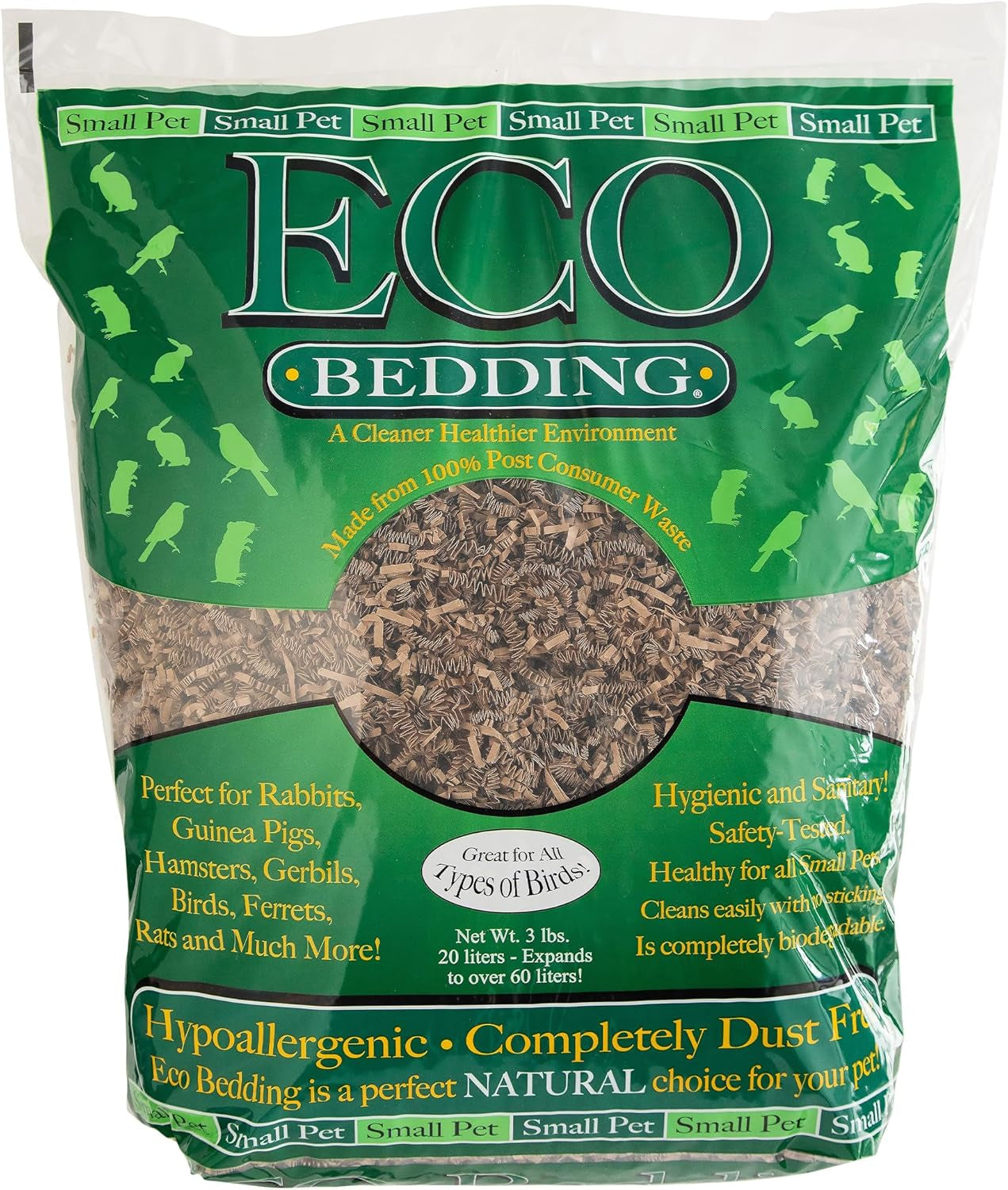 eco-bedding-99-dust-free-paper-bedding-for-small-pets-and-birds-eco-natural-1-5-lb-safe-clean-ideal-nesting-burrowing-material-for-comfort