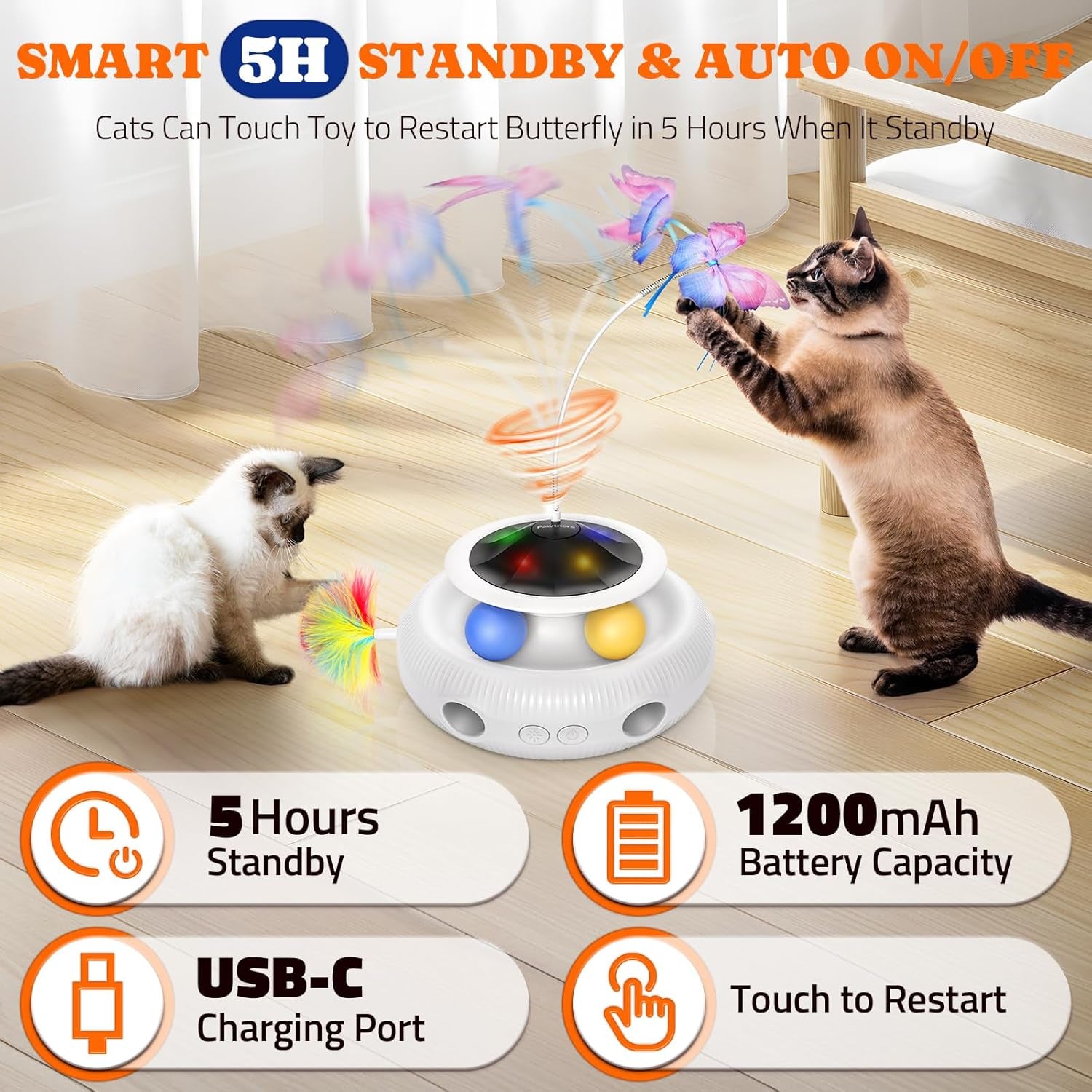 pawtners-interactive-cat-toy-4-in-1-automatic-interactive-kitten-toys-for-indoor-cats-rechargeable-with-fluttering-butterfly-track-balls-and-ambush-feather