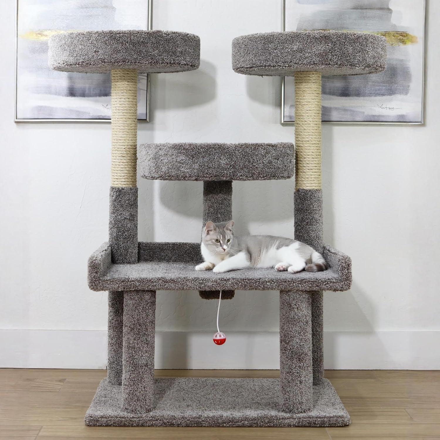 prestige-cat-trees-46-xxl-heavy-duty-cat-tree-extra-large-sturdy-indoor-cat-tower-with-multiple-perches-sisal-scratch-posts-solid-wood-base-gray