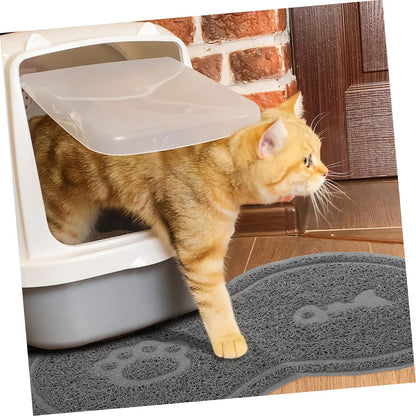 Pet Placemats for Food Water Cat Litter Mat Non Mat for Pets Grey Sturdy Easy to Maintain9