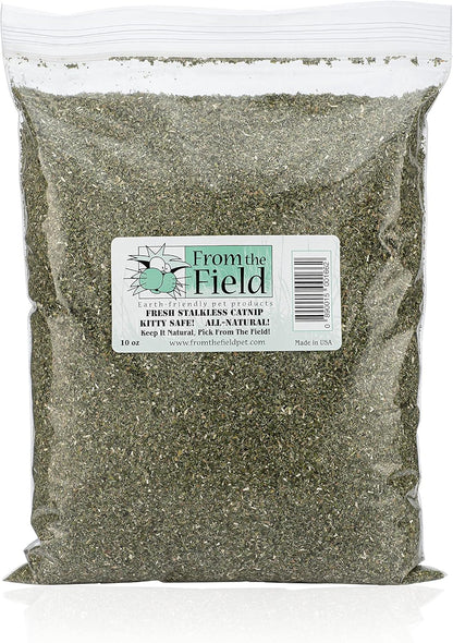 From the Field | Fine Ground Stalkless Catnip | Premium Usa-Grown Catnip for Toys & Playtime | Fresh, Potent, Non-Toxic, Eco-Friendly | Safe for Kittens & Cats | Resealable 6 Oz Tub11