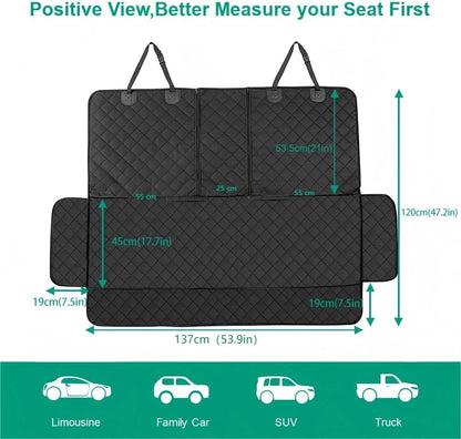 ANOSOSPECIAL Dog Car Seat Cover for Back Seat Cover,Non Stick Fur Rear Seat Protector for Pet,Nonslip Waterproof Durable Universal Fit Interior Backseat Covers for Auto Van SUV2